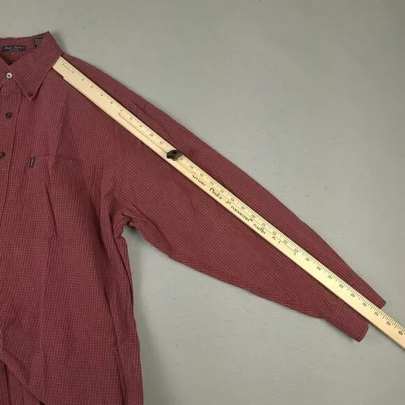 Gant Plaid Button Down Shirt Mens Large Red Cotton - Picture 10 of 14
